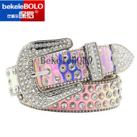 Fashion Luxury Strap Diamond Belt Western Crystal Studded Belt Cowgirl Cowboy Rhinestone Belt For Women Men Jean Cinto De Strass