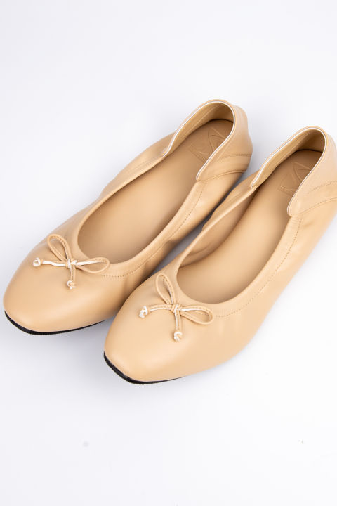 sincera-brand-premium-flat-shoes-คัชชูสีเบจ-beige-รองเท้าคัชชูส้นแบน-คัชชูส้นเตี้ย-หนังนิ่ม-ใส่สบาย-ไม่กัดเท้า