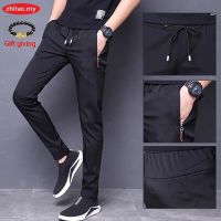 COD SDFERTREWWE Ready Stock High quality Seluar kasual lelaki Korean Slim Fit Mens Casual Pants Stretch Long Trousers men