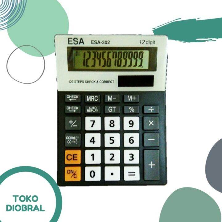 Kalkulator Hitung 12 Digits Check Correct Peralatan Kantor Lazada