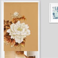 New Chinese Flower and Bird Door Curtain Bedroom Living Room Partition Curtain Kitchen Curtain Bathroom Feng Shui Curtain Noren