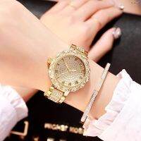 ⌚ นาฬิกาแฟชั่น⌚ Set auger drill fashion ladies diamond watches for women with big dial all over the sky star luminous hands watch