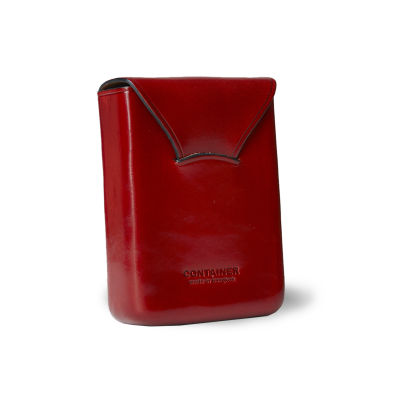 Leather Card Box/Holder Burgundy ซองหนังสำหรับทั่วไป สีแดงเข้ม