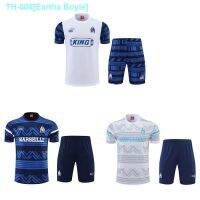 ❄■ 2223Marseille Football Training Suit MenTT-shirt Short-Sleeved Sportswear Suit Summer Soccer Uniform