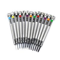 【CW】 13PCS 0.6-2.0mm Slotted Screwdriver Set Watchmakers Repair Screwdrivers