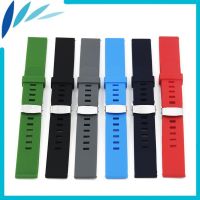 2023 ❍ Karet Silikon Watch Band 18 Mm 20 Mm 22 Mm untuk Rolex Tersembunyi Gesper Tali Pergelangan Tangan Pelepas Cepat Loop Sabuk gelang Hitam Biru Merah