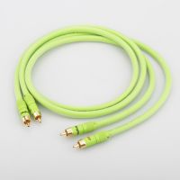 【YF】 High Quality  A51 6N 99.9999  OFC Male-Male RCA Interconnect Cable with Gold Plated Plug for Hifi System