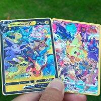 ใหม่การ์ดโลหะโปเกมอน Pikachu Charizard Eevee Vstar Pokemon En Iron Card คอลเลกชันเกมการ์ตูนบัตรผู้ฝึกอบรมเด็ก Gifs