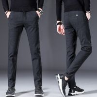 2020 Autumn Upscale Men Casual Pants Thick Cotton and linen Male Pant Straight Trousers Business Pants Men Plus Size 38