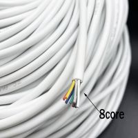 ▨✜♈ RVV8 Core Pure Copper Cable RVV 8x0.2 White Sheathed Control Cable Multi-core Super Soft Power Cord Power Delivery Cable