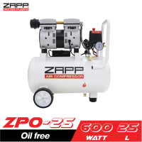 ปั๊มลม oilfree ออยฟรี ขนาด 25 ลิตร Oil free ZAPP ZPO-25 1HP แบรนด์ในเครือ puma  รับประกัน 6 เดือน