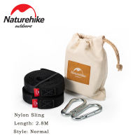 Naturehike Hammock Sling Adjustable Nylon Sling Multifunction Outdoor Camping Hanging Rope Durable Hammock Sling 2 Carabiners