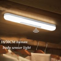 FTOYIN Motion Sensor Light 18/30CM Stepless Dimming Night Light USB Charge Smart Human Body Sensor Light For Kitchen Cabinet