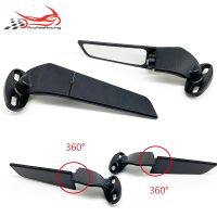 Modified Motorcycle 2PCS Rearview Mirrors Wind Wing Adjustable Rotating Side Mirrors For KAWASAKI NINJA 250 300 400 650 H2 H4