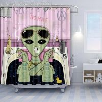 【CW】♠  Alien Cartoon Shower Curtains Curtain Polyester 3d Boys