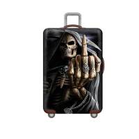 3D Skull Travel Luggage Cover Washable Dustproof Anti-Scratch Elastic Suitcase Protector For Wheeled Trunk Case Fits 18-32 Inch
