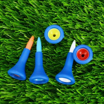 10 Pieces Golf Tees Plastic Rubber Cushion Top Random Color (43mm + 83mm) Towels