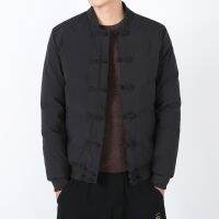 [COD] Chinese cotton-padded mens large-size buckle jacket thickened suit clothes Chinese-style baseball winter