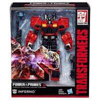 Hasbro Transformers Generations Power ของ Primes Voyager Class Inferno ตุ๊กตาขยับแขนขาได้โมเดลรถของเล่น