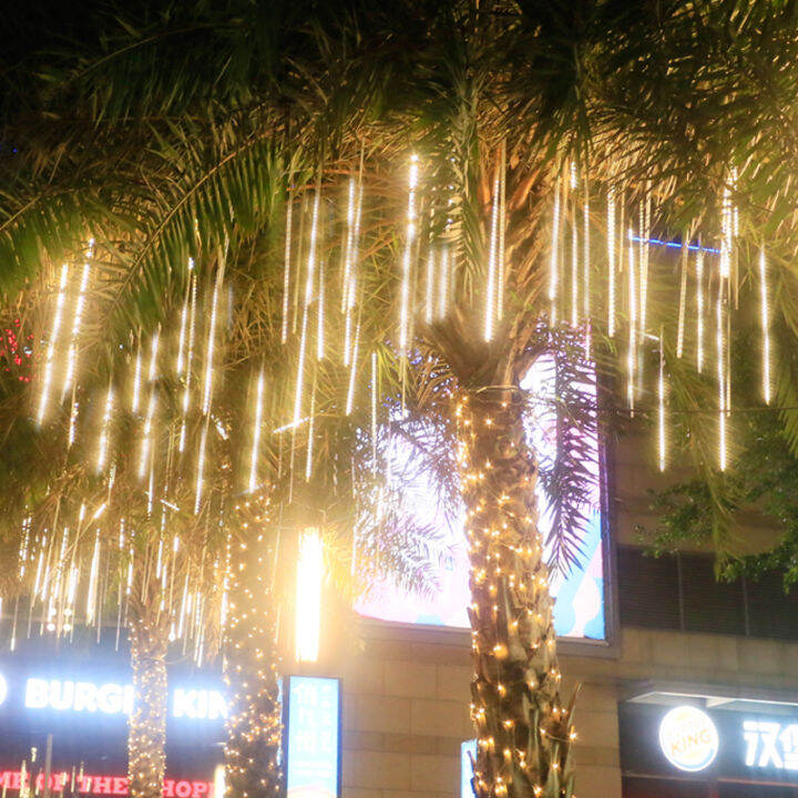 ฝนดาวตกไฟ-led-เชือกถนนมาลัยตกแต่งต้นคริสต์มาสสำหรับกลางแจ้งปีใหม่นางฟ้าไฟสวนนางฟ้าไฟ