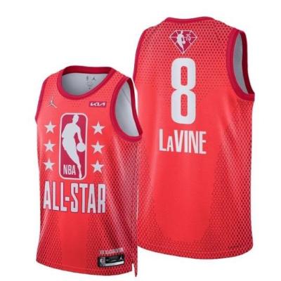 【hot pressed】2022 new NBA jersey ALL STAR 8 LAVINE red basketball jersey