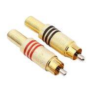 ♂☑ 10pcs Audio Connector AV RCA Male Plug Gold-Plated Terminal Adapter Wholesale