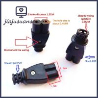 JIAJUSUANSOU สายไฟเต้าเสียบไฟ C8ถอดได้สำหรับผู้ชายสายไฟ AC 2.5A 250V สายเต้าเสียบสายไฟเส้นลวดปลั๊กตัวเมีย8รูปปั๊กขนาดเล็ก