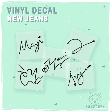 NewJeans waterproof Vinyl stickers new jeans Die cut