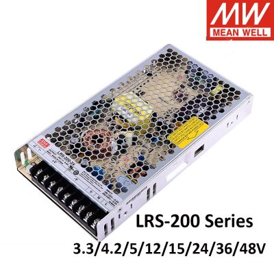 {“》 -- สินค้า LRS-200ของแท้12V 24V ตัวจ่ายไฟเดี่ยวสวิตช์จ่ายไฟสลับ3.3V 4.2V 5V 12V 15V 24V 36V 48V 200W LRS-200-24