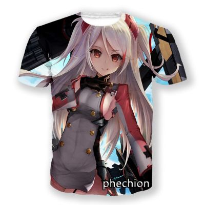 Phechion ใหม่แฟชั่นผู้ชาย/ผู้หญิง Azur Lane 3D พิมพ์แขนสั้นเสื้อยืดสบายๆ Hip Hop ฤดูร้อน T เสื้อ S57