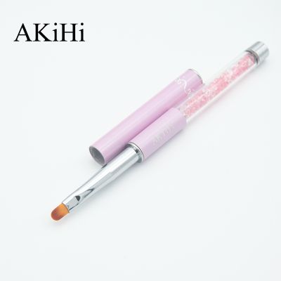 AKiHi Arts Cleaning Brushes Nail UV Gel Polish Pen Painting Draw Manicure Tool Round