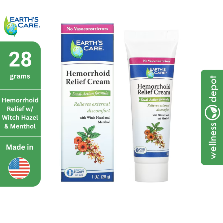 Earth's Care Hemorrhoid Relief Cream with Witch Hazel and Menthol / 1