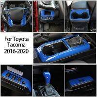 For Toyota Tacoma 16-20 ABS Blue Central Control Gear Panel Dashboard Trim Frame Door Handle Frame Car Interior Essories