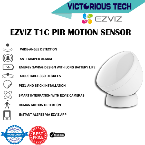 Ezviz T1C PIR Motion Sensor with AntiTamper Alarm Lazada PH