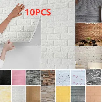 70X38 PE Foam 3D Wall Paper Safty Home Decor Wallpaper DIY Wallpaper Brick  Living Room Kids Bedroom Decorative Sticker