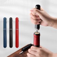 ki【Hot】Air Pump Wine Bottle Opener Safety Portable Air Pressure Wine Corkscrew Stainless Steel Pin Wine Cork Remover