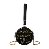 Luxury Fashion Pattern Velvet Star Ball Shoulder Bag Women Small Round Velour Bag Personality Female Handbag Spherical Tote