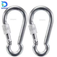 Spring Hook With Safety Screw Nut Stainless Steel 316 5mmx50mm Snap Lock Carbine Carabiner Clip Rigging Hardware