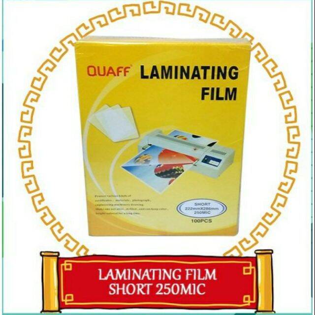 QUAFF laminating film SHORT SIZE 250MIC. 100SHEET/PACKiIy Lazada PH