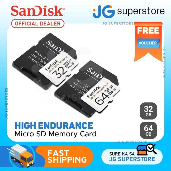 New Original HIGH ENDURANCE microSD Card with Adapter (32GB 64GB ...