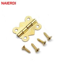 ☍♙✷ 10pcs NAIERDI Mini Butterfly Jewellery Box Hinges Bronze/Silver/Gold Cabinet Drawer Decorate Box Hinge For Furniture Hardware