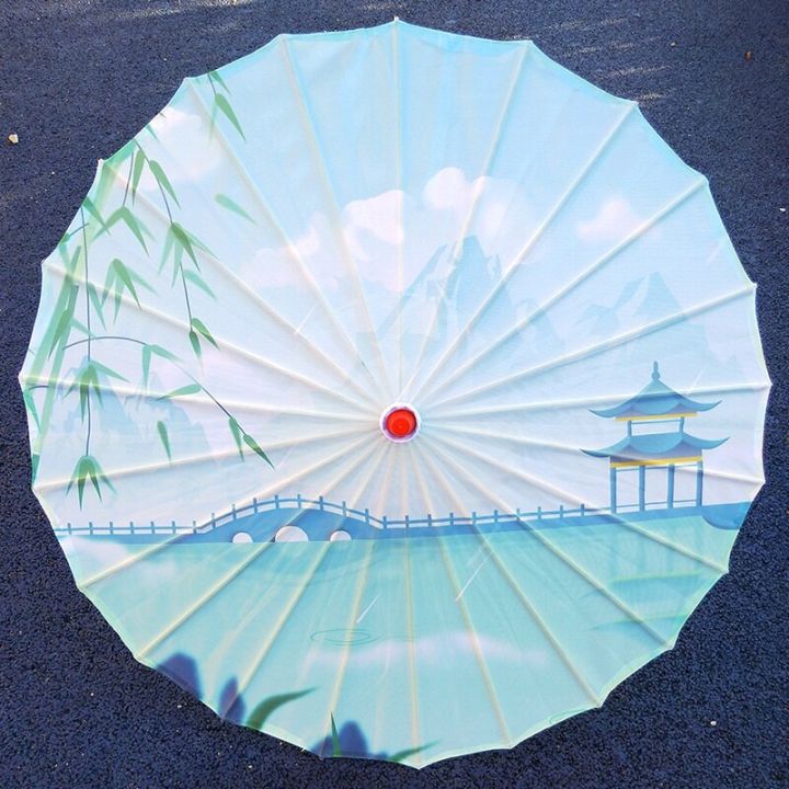 ร่มกระดาษซับน้ำมัน82ซม-สไตล์จีนกันฝนตกแต่งร่มประดิษฐ์-hanfu-qipao-show-ร่มเต้นรำคลาสสิก