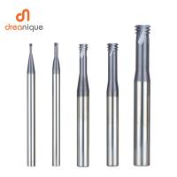 Dreanique UNC UNF ด้าย End Mill คาร์ไบด์โลหะผสม3ฟันเคลือบด้าย End Mills Cnc เกลียวเครื่องตัดเครื่องมือสำหรับ UN Thread