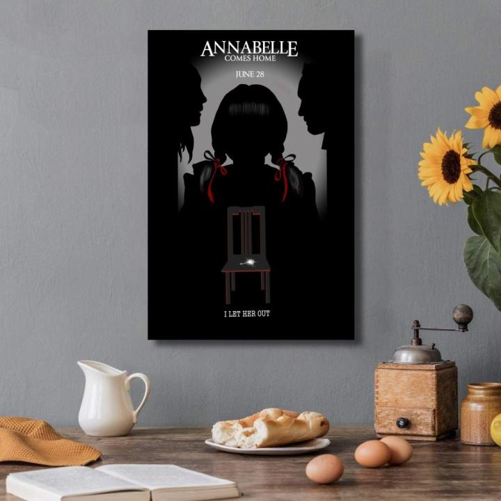 annabelle-movie-art-poster-การตกแต่งผนังผ้าใบที่ไม่เหมือนใครสำหรับห้องนอนครอบครัวสมัยใหม่เหมาะสำหรับผู้ที่ชื่นชอบภาพยนตร์