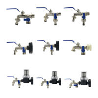 12 Thread IBC Water Tank Connector 2-Way Garden Hose Irrigation Faucet Adapter S60 Tap Joint Replacement Fitting Ball Valve