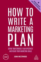 HOW TO WRITE A MARKETING PLAN (7TH ED.)