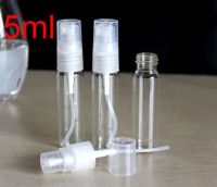 200pcs Black Clear White 5ml Clear Brown Glass Empty Perfume Spray Bottles Transparent Small Glass Refillable Bottle