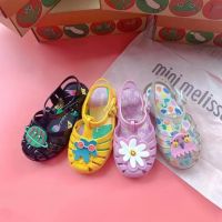 2022 Newest Style Mini Melissa Girl Sandals Children Fashion Boys Roma Jelly Shoes Princess Sunflower Kids Beach Shoes HMI082