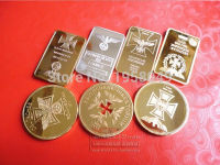 7pcsset WW2 germany coin collection set GOLD plated german coin collection set