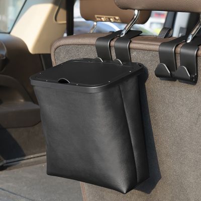 hot！【DT】♛✷◇  Car Trash Can Bin Accessories Organizer Garbage Cars Storage Pockets Closeable outer skin